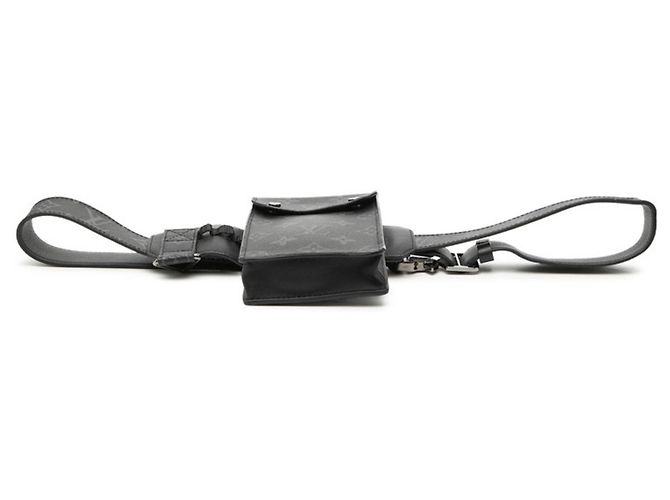 Pochette Utility Ceinture Monogram Eclipse Louis Vuitton Nero - vista 3