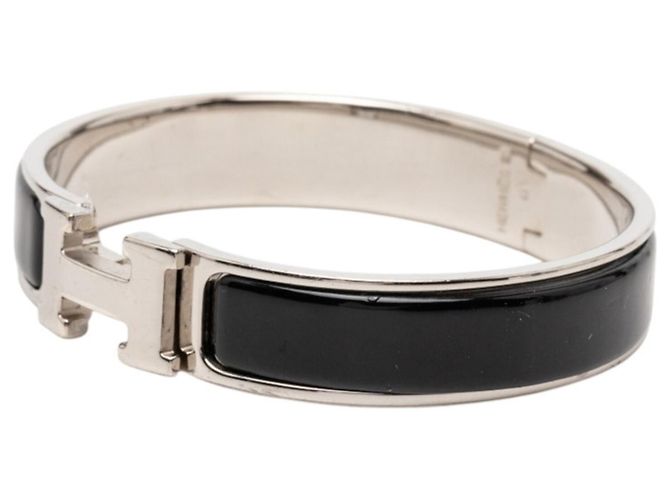 Hermès Hermes Click H PM Armband Schwarz Silber - Ansicht 2