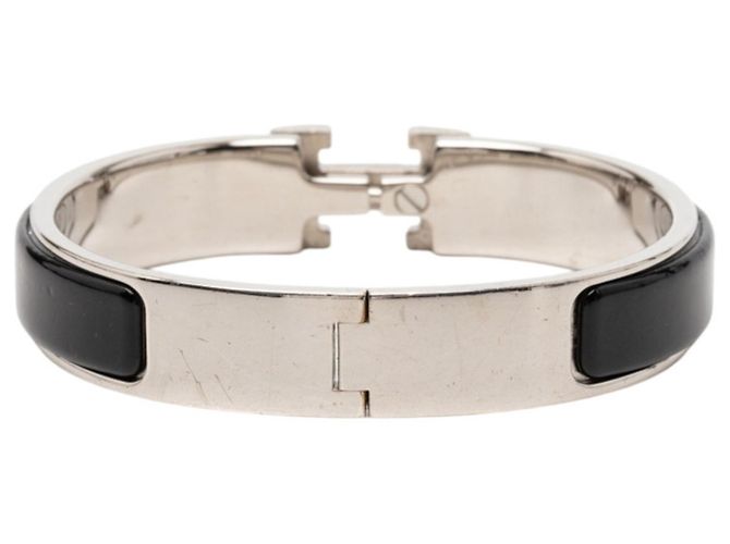 Hermès Hermes Click H PM Armband Schwarz Silber - Ansicht 3