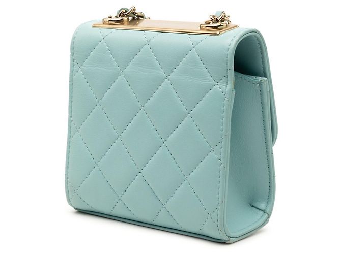Borsa a Spalla Matelassé Chanel Trendy CC Coco Mark Blu chiaro - vista 2