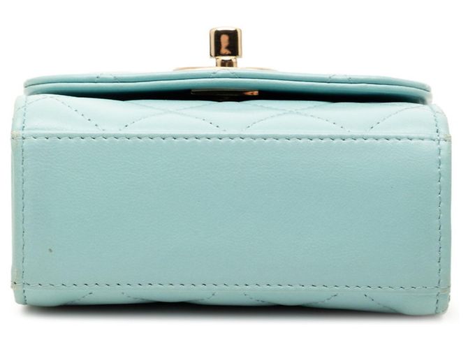 Borsa a Spalla Matelassé Chanel Trendy CC Coco Mark Blu chiaro - vista 3