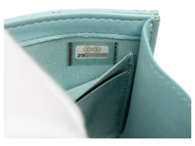 Borsa a Spalla Matelassé Chanel Trendy CC Coco Mark Blu chiaro - vista 6