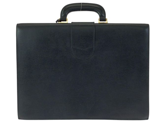 LOEWE Anagram Borsa da lavoro in pelle nera Nero - vista 2