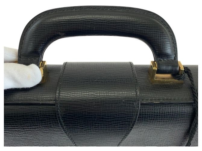 LOEWE Anagram Borsa da lavoro in pelle nera Nero - vista 8