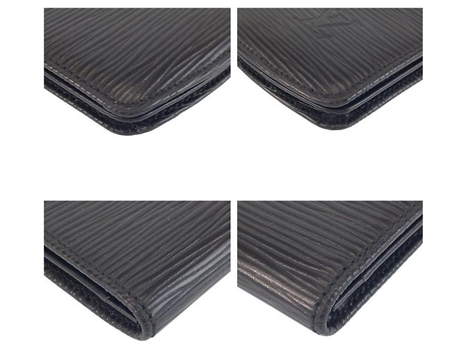 Portamonete Louis Vuitton Epi Cuvette Spool Nero - vista 3