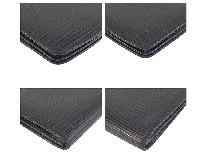 Portamonete Louis Vuitton Epi Cuvette Spool Nero - vista 4