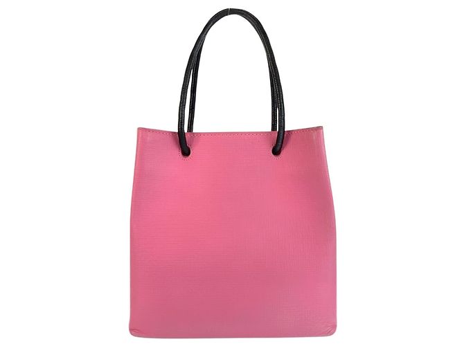 Borsa shopping XXS Balenciaga in rosa e nero - vista 2