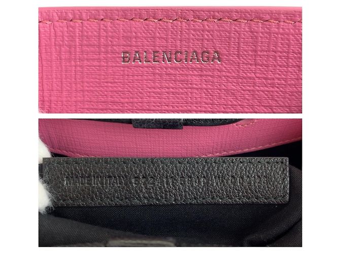 Borsa shopping XXS Balenciaga in rosa e nero - vista 3