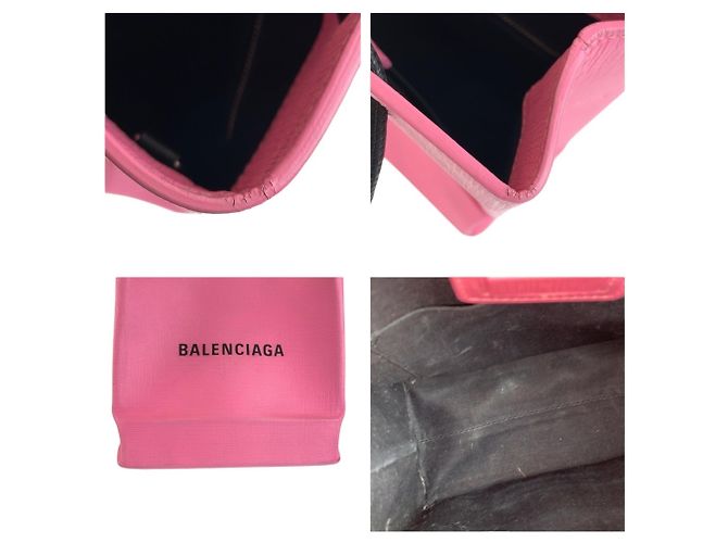 Borsa shopping XXS Balenciaga in rosa e nero - vista 6