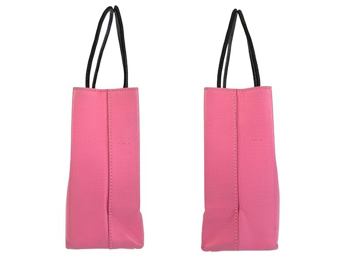 Borsa shopping XXS Balenciaga in rosa e nero - vista 8