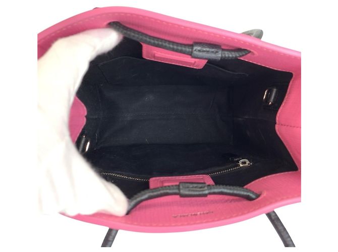 Borsa shopping XXS Balenciaga in rosa e nero - vista 9