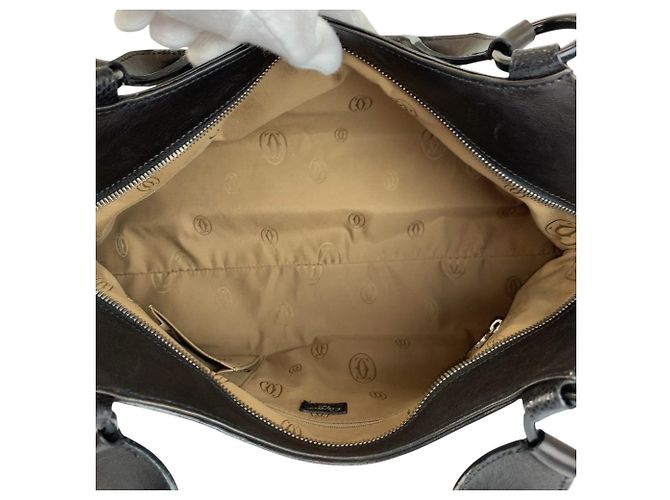 Schwarze Leder Tote Bag Marcello von Cartier - Ansicht 9