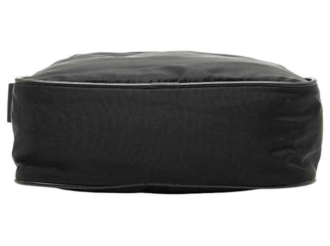 Bolsa de ombro com placa de logo triangular Prada Preto - vista 3