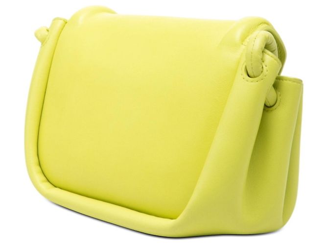 Borsa a Spalla Bottega Veneta Beak Small Triangle Flap Giallo - vista 2
