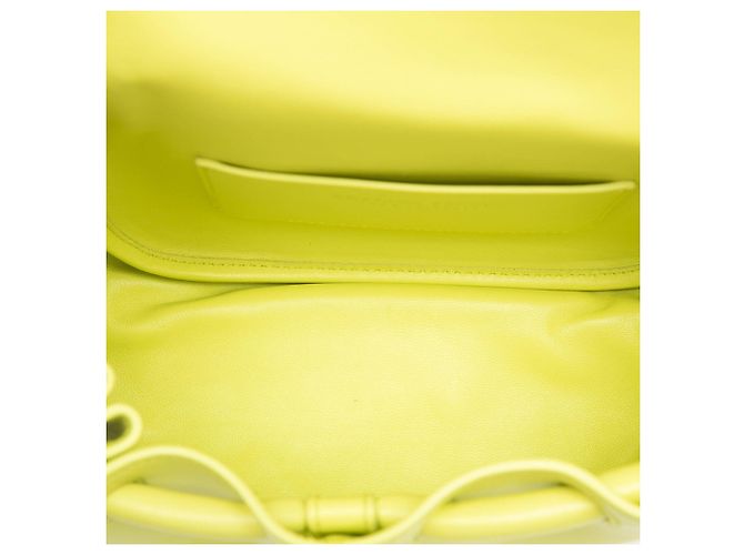 Borsa a Spalla Bottega Veneta Beak Small Triangle Flap Giallo - vista 4