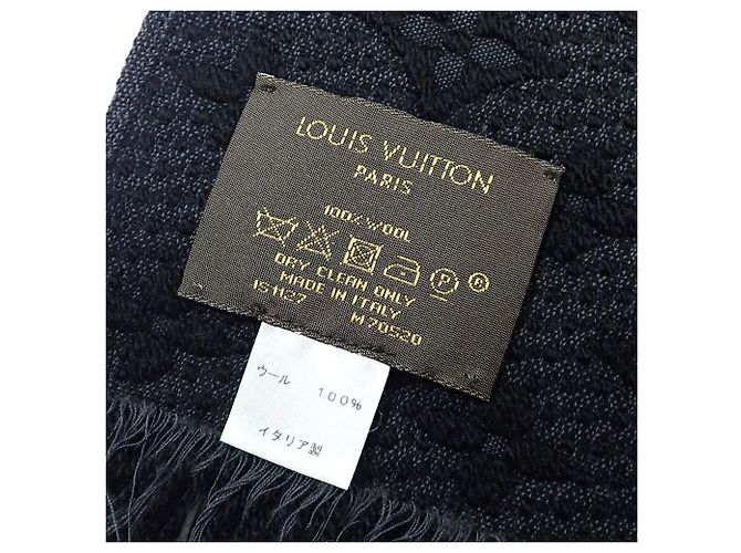 Klassischer Monogramm-Schal von Louis Vuitton Schwarz - Ansicht 7