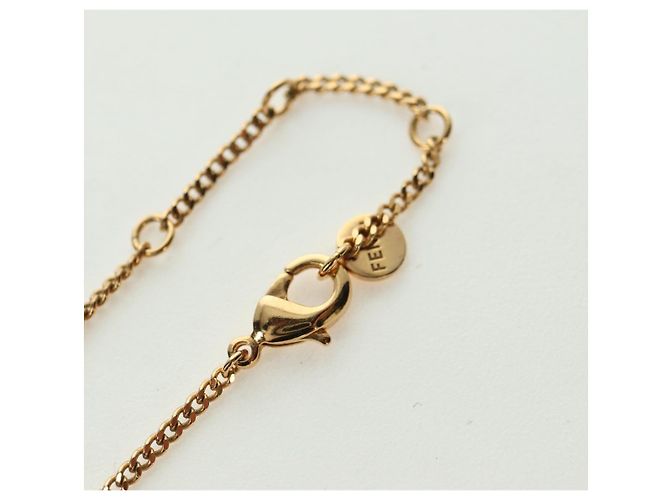 Collana FENDI Monster Ball metallo tono oro Auth 167240SM - vista 12