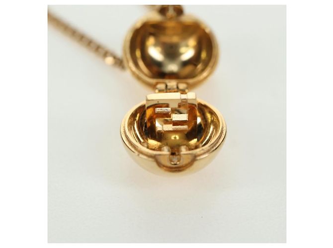 Collana FENDI Monster Ball metallo tono oro Auth 167240SM - vista 17
