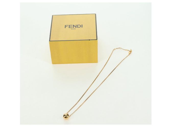 Collana FENDI Monster Ball metallo tono oro Auth 167240SM - vista 22
