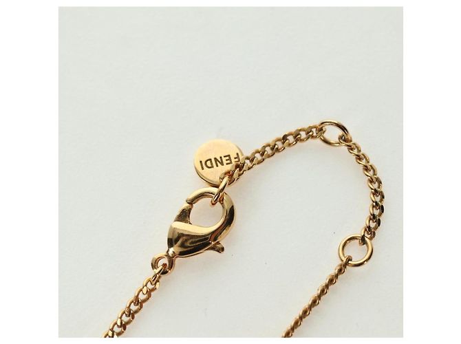 Collana FENDI Monster Ball metallo tono oro Auth 167240SM - vista 6