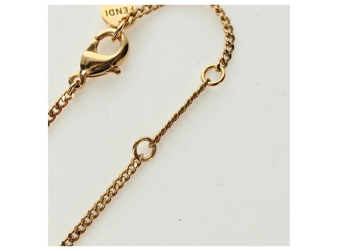 Collana FENDI Monster Ball metallo tono oro Auth 167240SM - vista 7