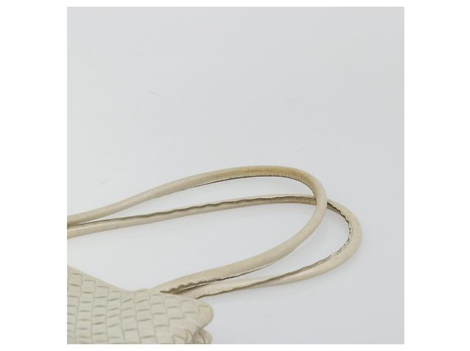 Borsa Tote in pelle Intrecciato Bottega Veneta bianca e oro Auth bs34623 - vista 14