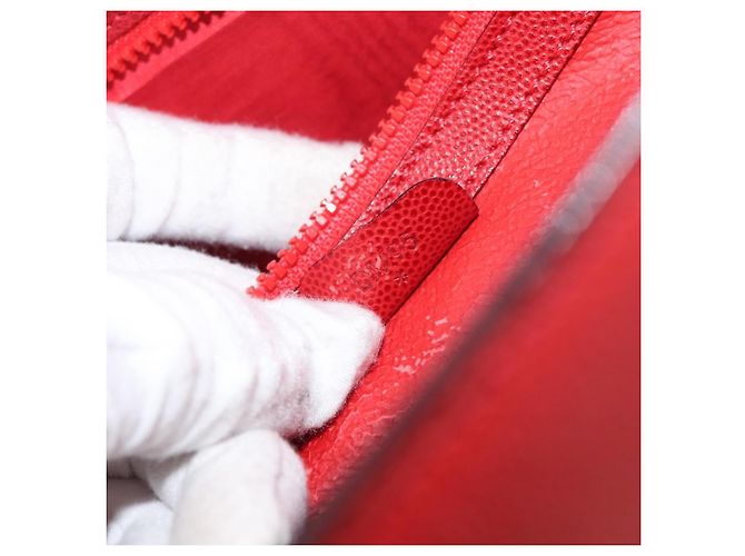 Céline Borsa a mano CELINE in pelle rossa dorata Auth 176319 Rosso D'oro - vista 12