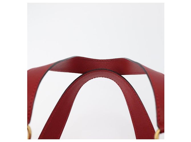 Céline Borsa a mano CELINE in pelle rossa dorata Auth 176319 Rosso D'oro - vista 14