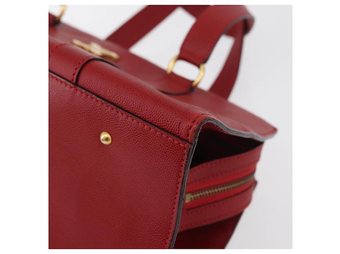 Céline Borsa a mano CELINE in pelle rossa dorata Auth 176319 Rosso D'oro - vista 15