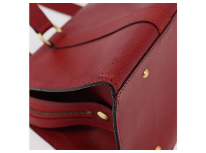 Céline Borsa a mano CELINE in pelle rossa dorata Auth 176319 Rosso D'oro - vista 16