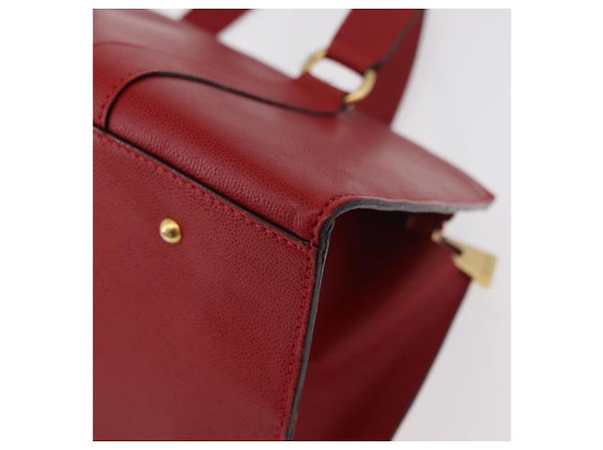 Céline Borsa a mano CELINE in pelle rossa dorata Auth 176319 Rosso D'oro - vista 17