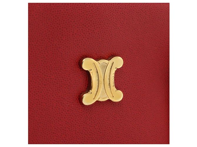 Céline Borsa a mano CELINE in pelle rossa dorata Auth 176319 Rosso D'oro - vista 18