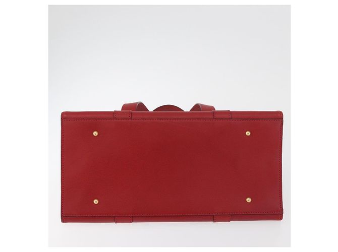 Céline Borsa a mano CELINE in pelle rossa dorata Auth 176319 Rosso D'oro - vista 5