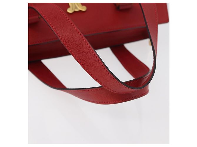 Céline Borsa a mano CELINE in pelle rossa dorata Auth 176319 Rosso D'oro - vista 7