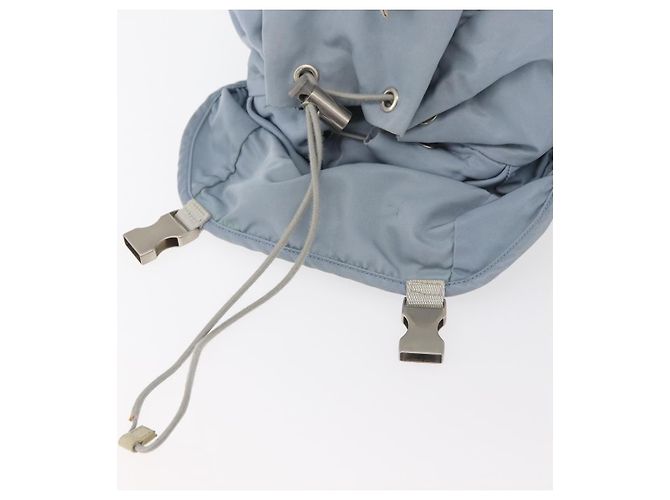 PRADA Rucksack aus Nylon hellblau Silber authentisch 175701 - Ansicht 10