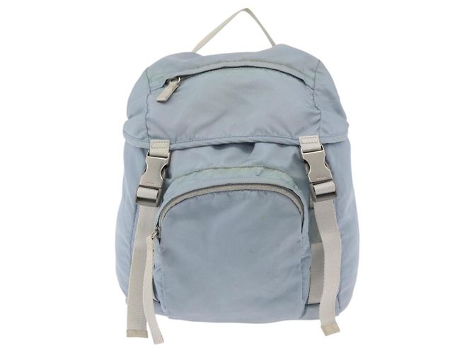 PRADA Rucksack aus Nylon hellblau Silber authentisch 175701 - Ansicht 13