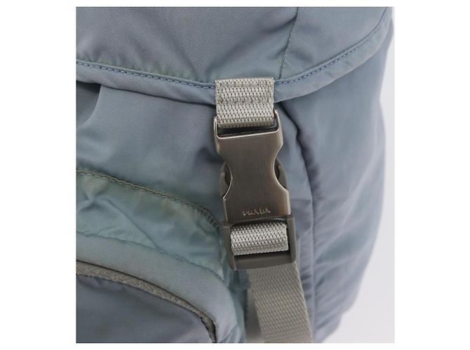 PRADA Rucksack aus Nylon hellblau Silber authentisch 175701 - Ansicht 22