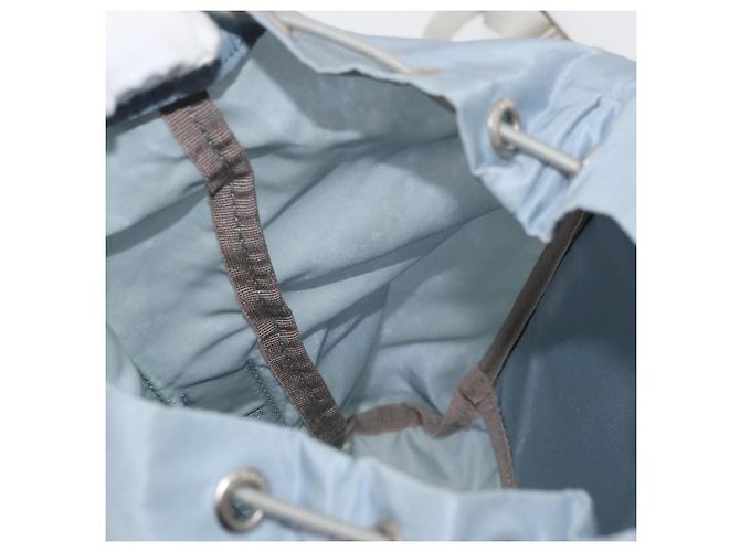 PRADA Rucksack aus Nylon hellblau Silber authentisch 175701 - Ansicht 25