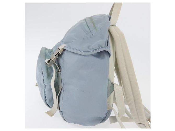 PRADA Rucksack aus Nylon hellblau Silber authentisch 175701 - Ansicht 3