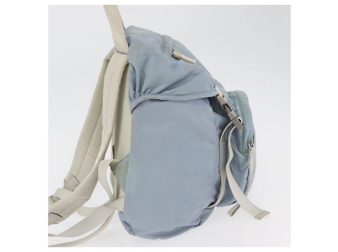 PRADA Rucksack aus Nylon hellblau Silber authentisch 175701 - Ansicht 4