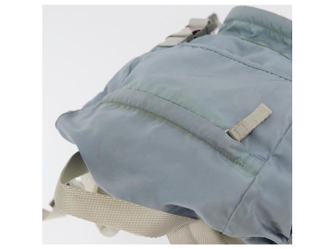 PRADA Rucksack aus Nylon hellblau Silber authentisch 175701 - Ansicht 6