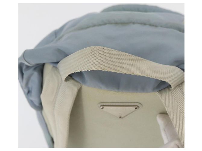 PRADA Rucksack aus Nylon hellblau Silber authentisch 175701 - Ansicht 7