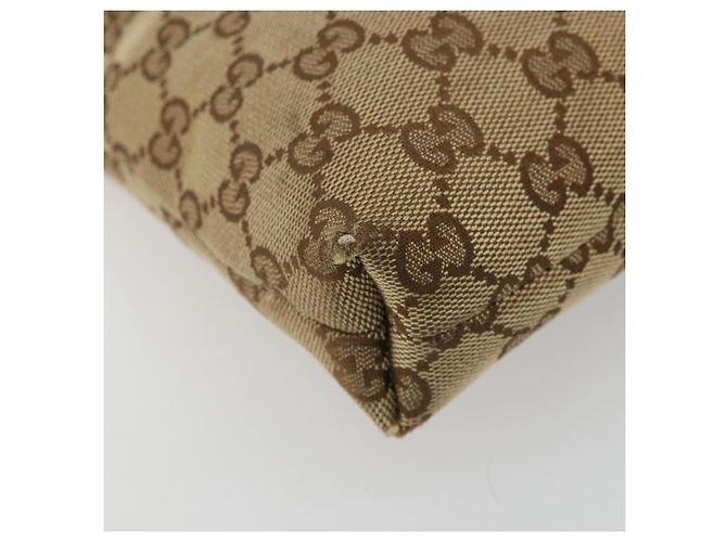 Borsa a Spalla GG Canvas Gucci Beige Oro 388924 Auth 176257 D'oro - vista 14