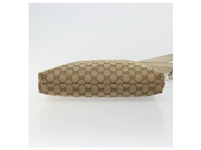 Borsa a Spalla GG Canvas Gucci Beige Oro 388924 Auth 176257 D'oro - vista 5
