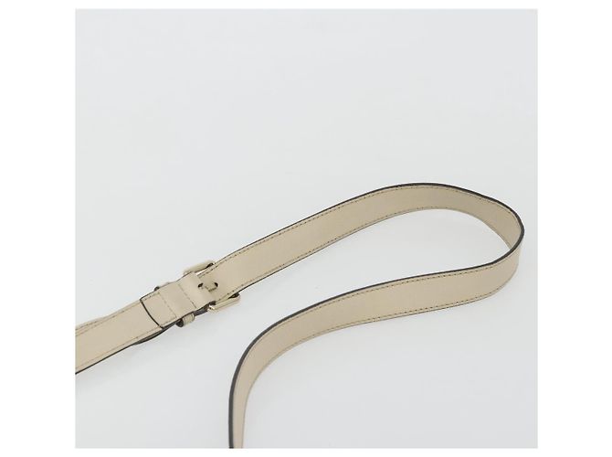 Borsa a Spalla GG Canvas Gucci Beige Oro 388924 Auth 176257 D'oro - vista 8