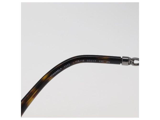 Occhiali da sole CHANEL metallo Argento CC Auth 176091A - vista 10