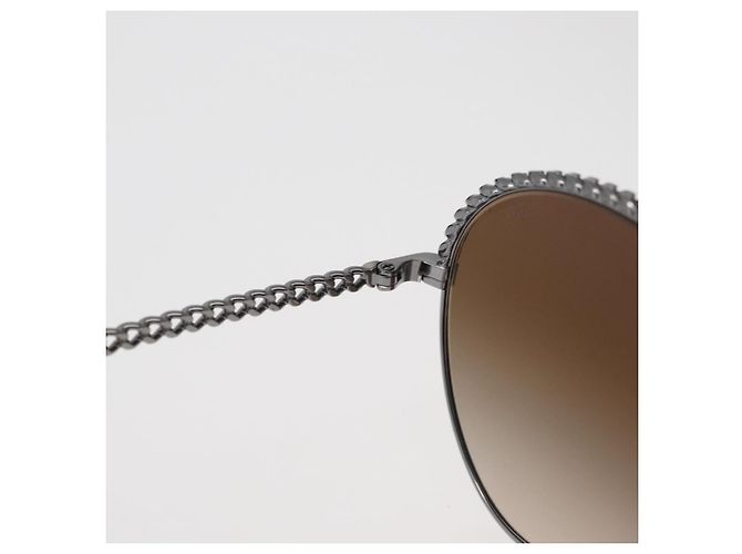 Occhiali da sole CHANEL metallo Argento CC Auth 176091A - vista 14