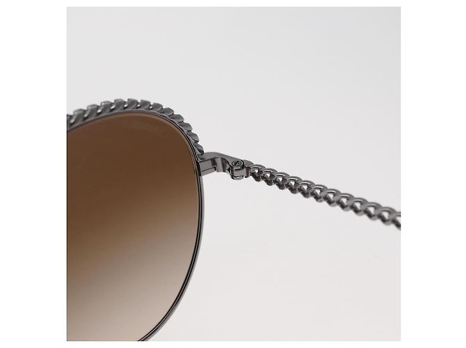 Occhiali da sole CHANEL metallo Argento CC Auth 176091A - vista 15
