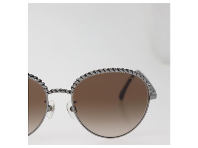 Occhiali da sole CHANEL metallo Argento CC Auth 176091A - vista 4