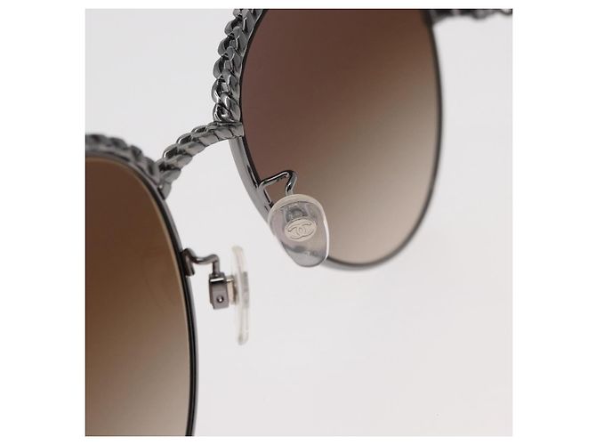 Occhiali da sole CHANEL metallo Argento CC Auth 176091A - vista 9